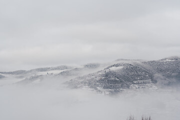 Snowy landscape in Italy