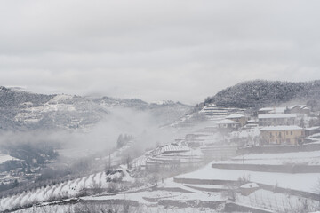 Snowy landscape in Italy