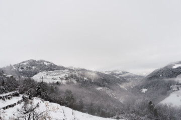 Obraz premium Snowy landscape in Italy