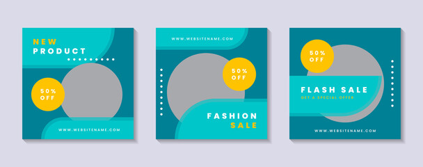 Fashion minimalist social media post template collection