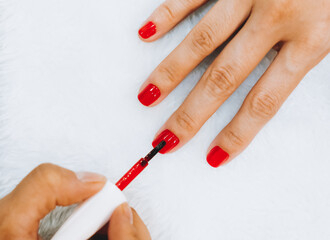 Beautiful red nail polish