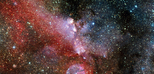 Nebula and stars in cosmos space. Elements of this image furnished by NASA