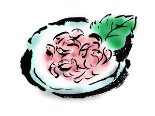 桜海老の和風手描きイラスト素材