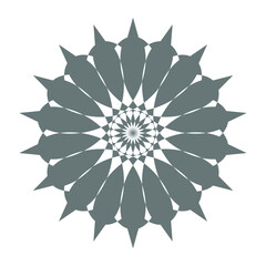 Simple Flower Mandala, Vintage decorative elements, Oriental pattern vector illustration motifs for Coloring book page and graphic template

