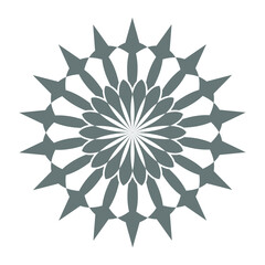 Simple Flower Mandala, Vintage decorative elements, Oriental pattern vector illustration motifs for Coloring book page and graphic template

