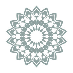 Simple Flower Mandala, Vintage decorative elements, Oriental pattern vector illustration motifs for Coloring book page and graphic template

