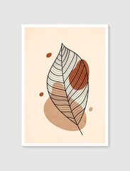 Contemporary art posters in pastel colors. Botanical wall art vector. Minimal and natural wall art. Abstract Plant Art design for print, wallpaper, cover. Modern vector illustration.