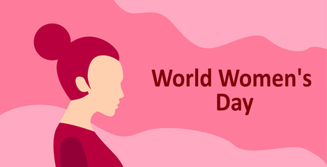 pink world women's day background design.