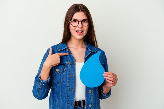 Young caucasian woman celebrating world water day isolated on pink background excited keeping ok gesture on eye. - Powered by Adobe