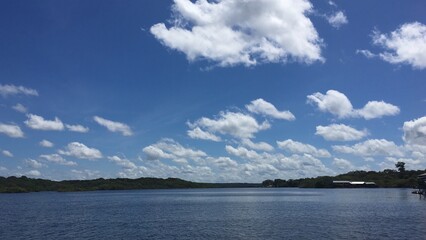 clouds over the river