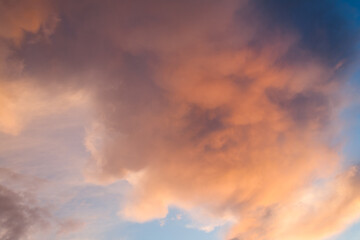 beautiful autumn sky pastel colors