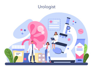 Urologist concept. Idea of kidney and bladder treatment,