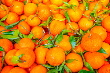 Oranges displayed in market in Shepherd's Bush, London, U.K.