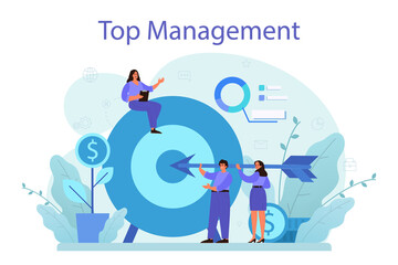 Business top management concept. Successful strategy, motivation