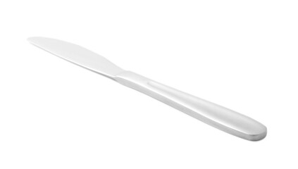 New clean shiny knife isolated on white