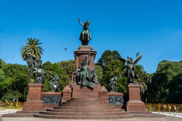 Argentina, Buenos Aires, the monument of the General San Martin at the Plaza Libertador General San...