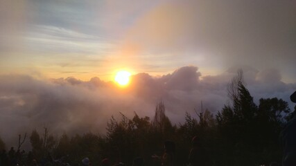 sunrise over the mountains