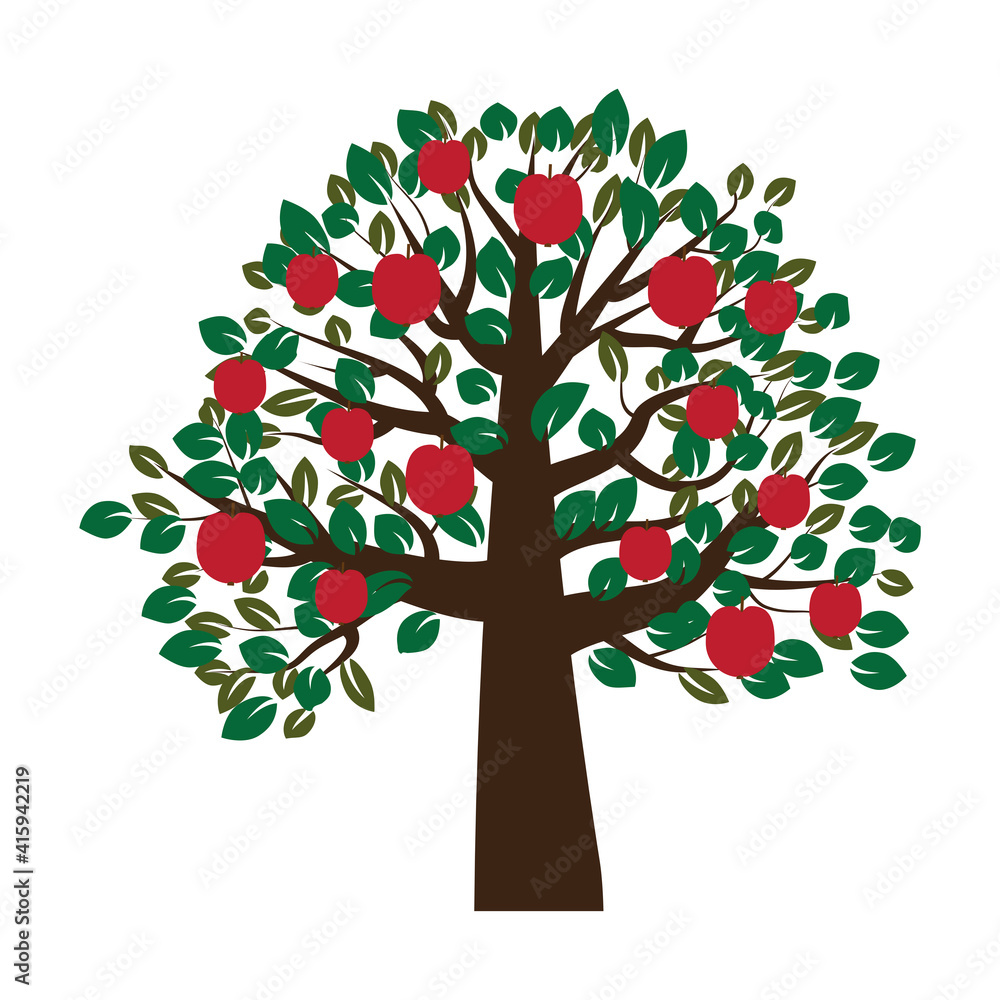 Poster japanese pattern with pink tree. fantasy abstract cover design with black tree. vector design. stock