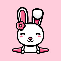 cartoon cute bunny vector design