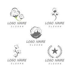 Cotton Logo Template vector symbol nature