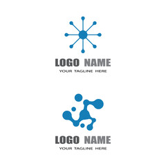 Molecule symbol logo template vector illustration design