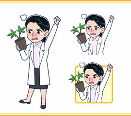 白衣を着た女性の先生