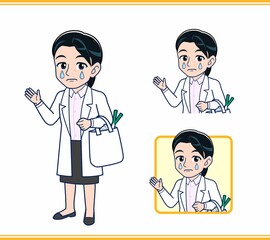 白衣を着た女性の先生