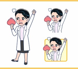 白衣を着た女性の先生