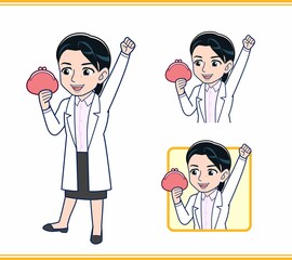 白衣を着た女性の先生