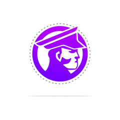 veteran head logo design vektor