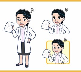 白衣を着た女性の先生