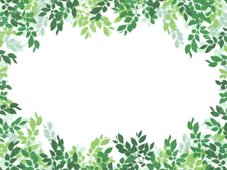 葉のシルエット フレーム 装飾 縦長 Wall Mural Chie