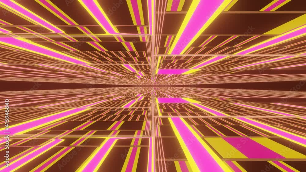 Poster 4k video animation through beautiful pink and yellow color straight texture and pattern seamless loo