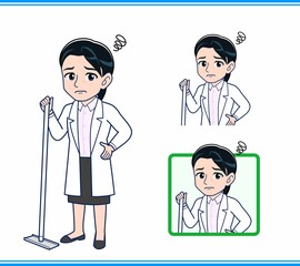 白衣を着た女性の研究員