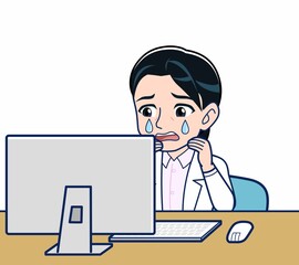 白衣を着た女性の研究員