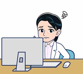 白衣を着た女性の研究員