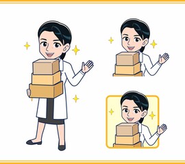 白衣を着た女性の先生