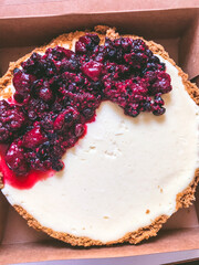 cheesecake with berries