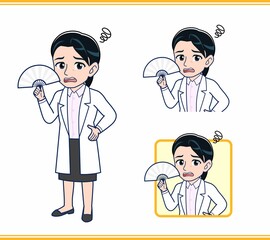 白衣を着た女性の先生