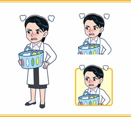 白衣を着た女性の先生