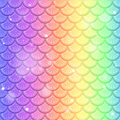 Rainbow fish scale seamless pattern background © GraphicsRF