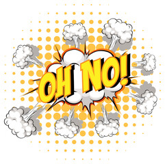 Comic speech bubble with oh no text