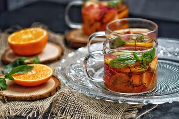 cup of tea with lemon