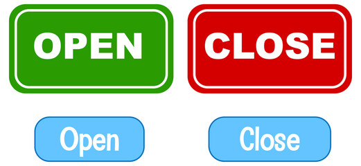 Opposite words with open and close