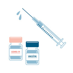 コロナ・ワクチンと注射器