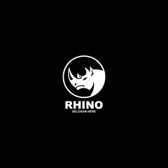 Rhino silhouette illustration symbol for logo