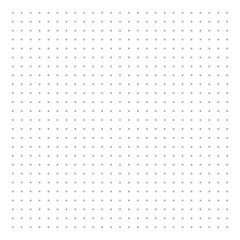Grid paper. Dotted grid on white background. Abstract dotted transparent illustration with dots. White geometric pattern for school, copybooks, notebooks, diary, notes, banners, print, books.