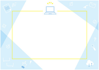 ビジネスをイメージしたフレームの背景素材