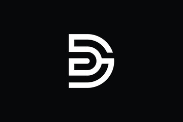 DS logo letter design on luxury background. SD logo monogram initials letter concept. DS icon logo design. SD elegant and Professional letter icon design on black background. D S SD DS