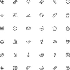 icon vector icon set such as: riccioli pasta shape, tare, ocean, forest, condiment, vodka, tap, sack, bird, cereal, drawing, fall, cupcake, success, margarine, dark, bubble, balance, autumn, brown